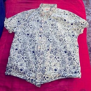 Tropical Blue Hollister Button Up